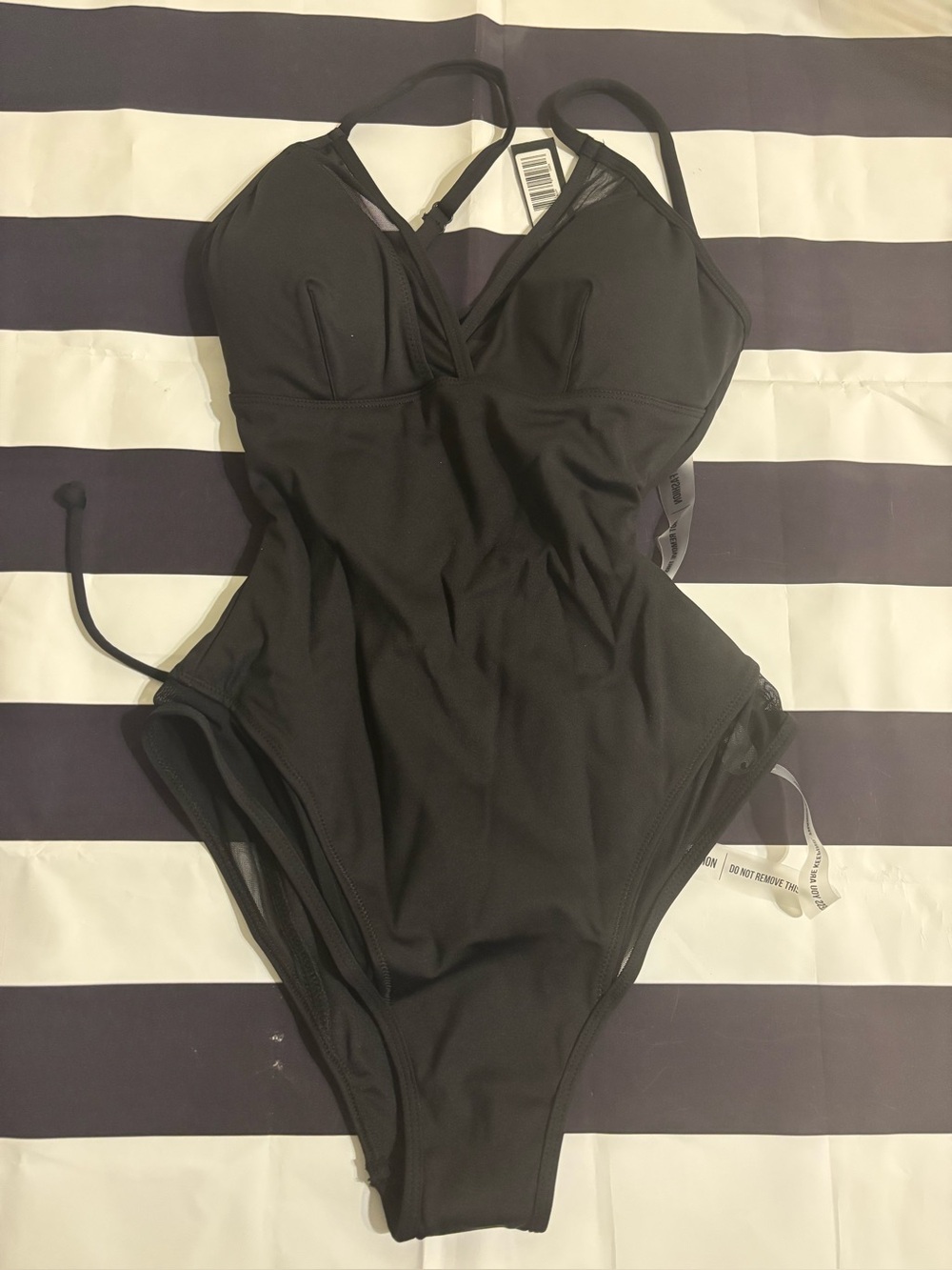 BNWT TA3 Mesh One Piece Shape Wear Swimsuit XS Regular Long